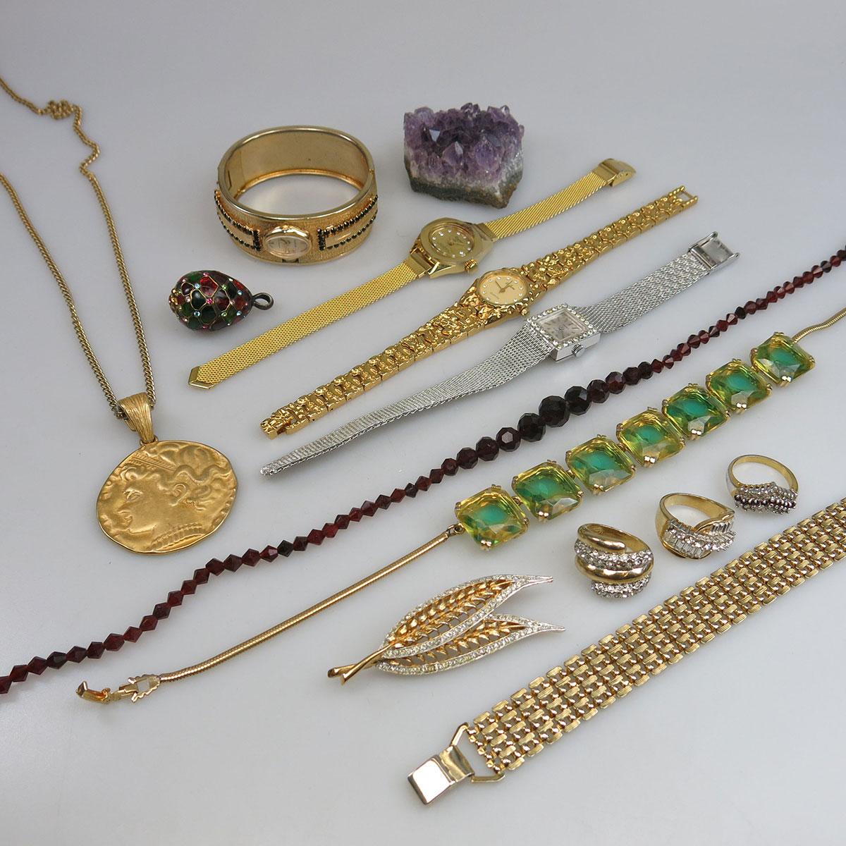 Large Quantity Of Costume Jewellery, Wristwatches, Etc