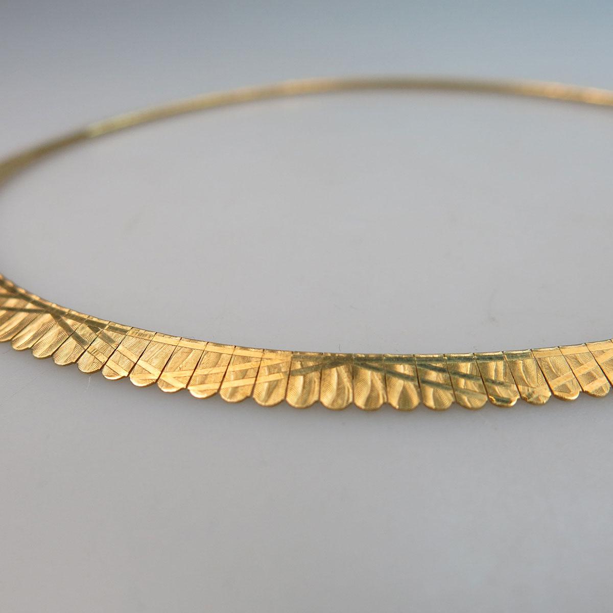 Italian 18k Yellow Gold Fringe Necklace