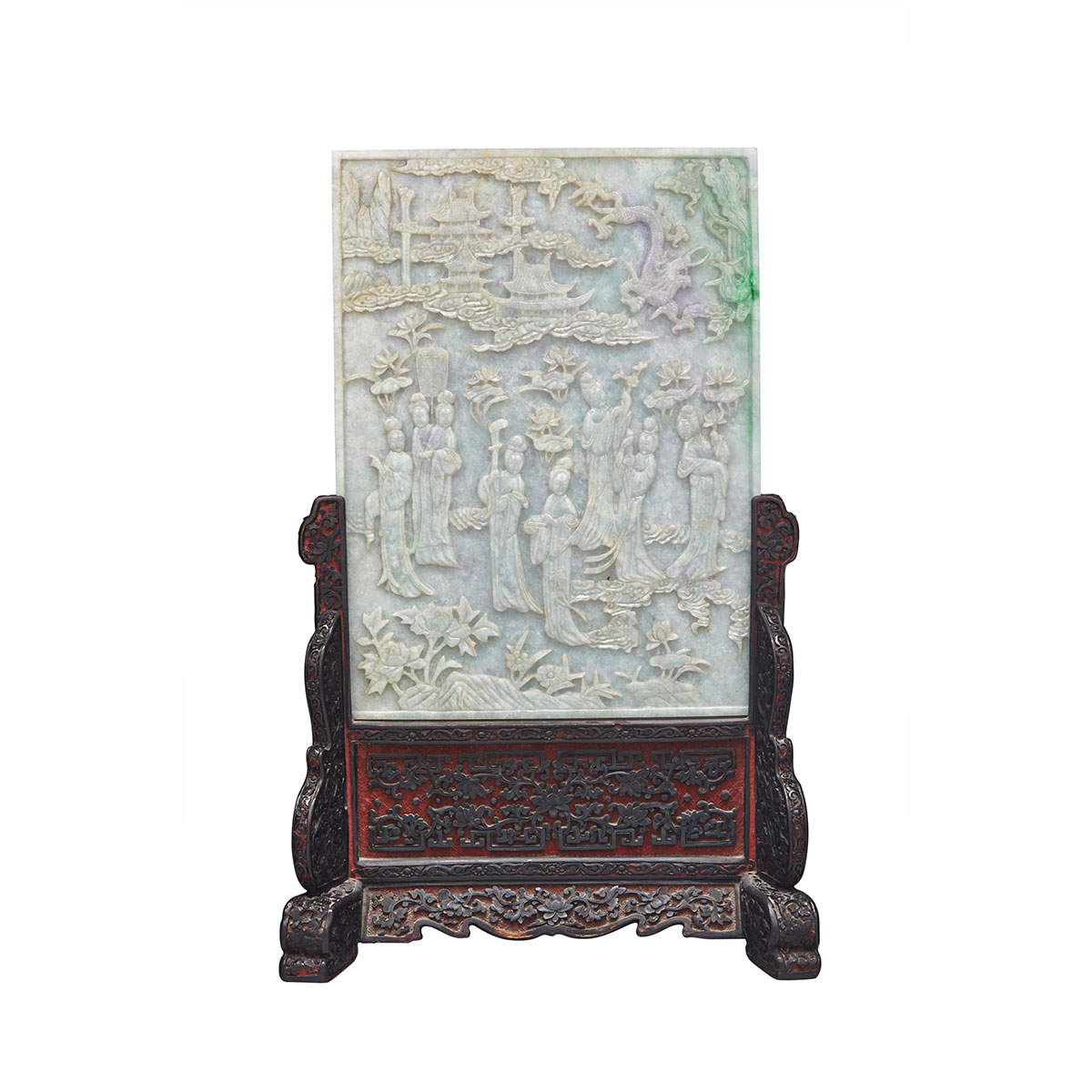 Large Jadeite Figural Panel