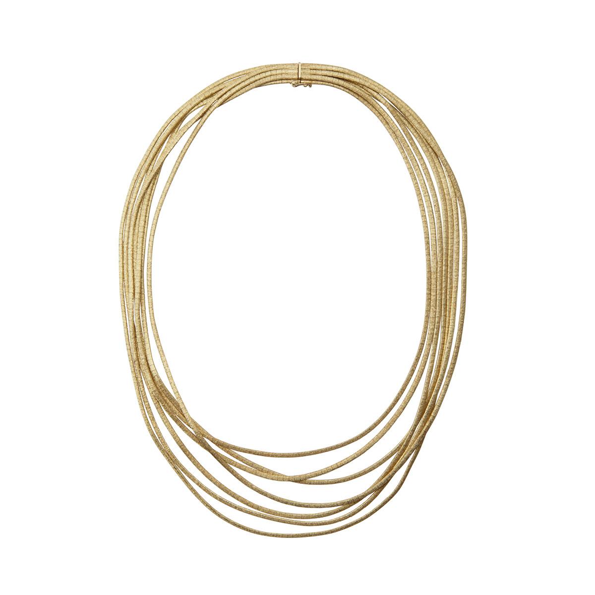 14k Yellow Gold Seven Strand Necklace