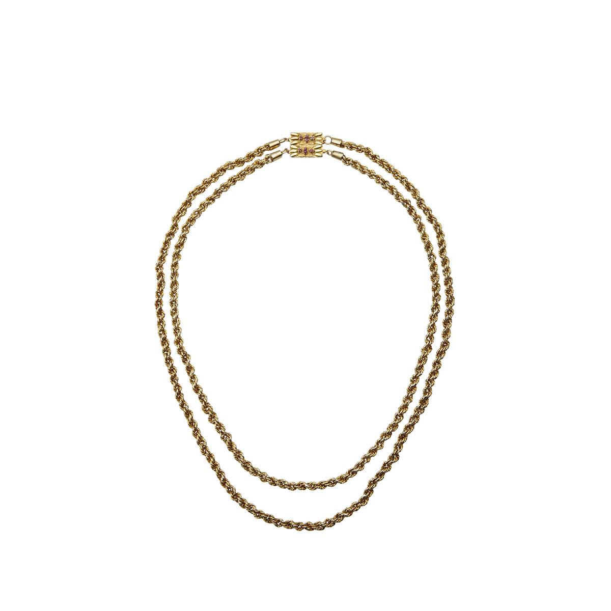 14k Yellow Gold Double Rope Chain