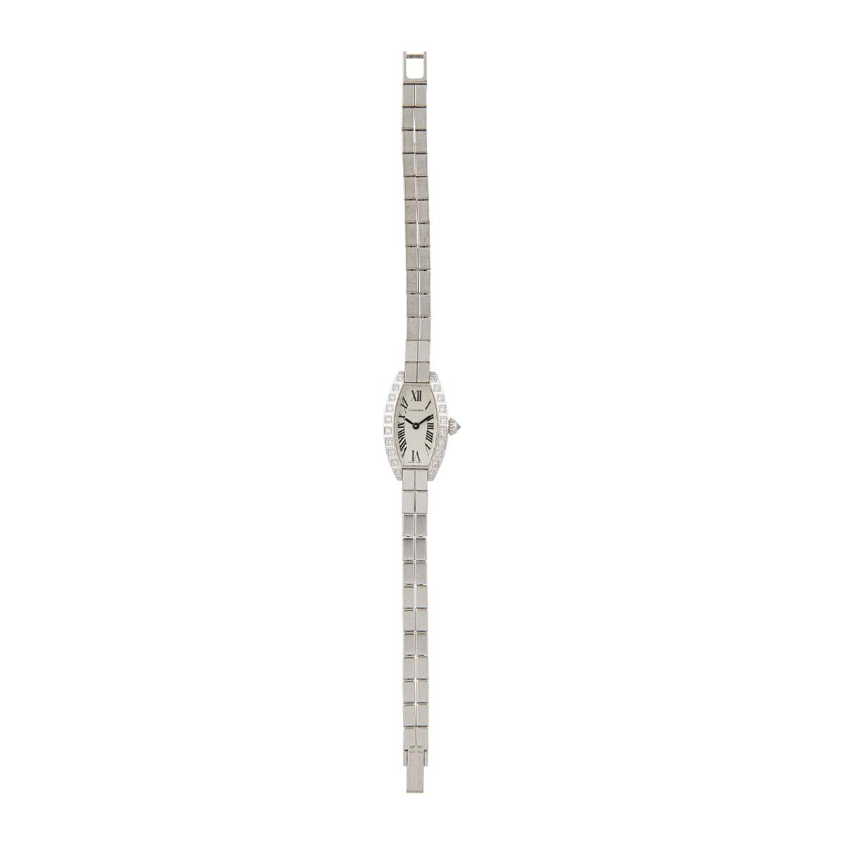Lady’s Cartier Mini Tonneau Wristwatch