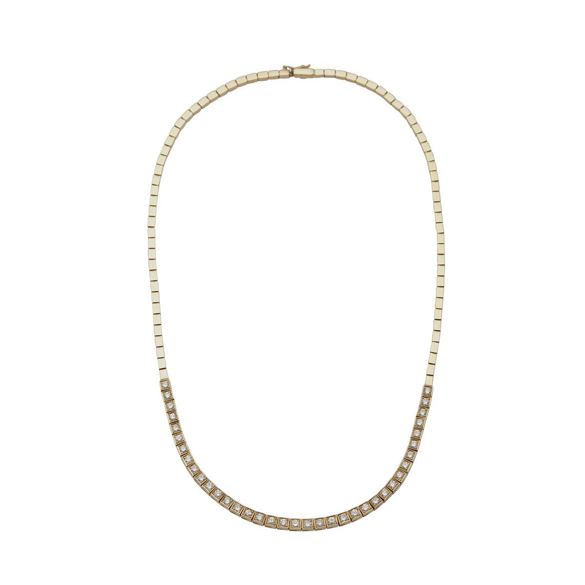 14k Yellow Gold Straightline Necklace And Bracelet