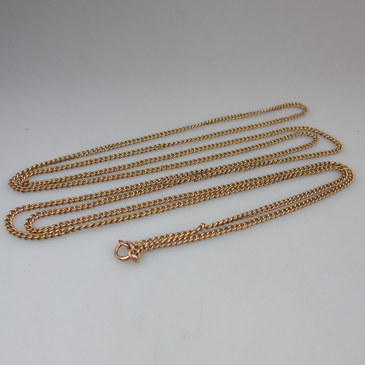 English 15k Yellow Gold Curb Link Chain