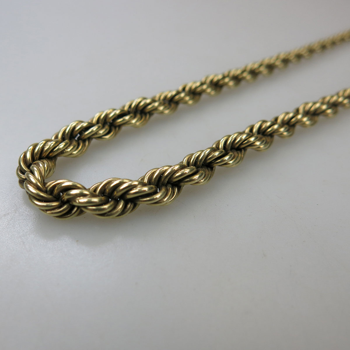 14k Yellow Gold Graduated Rope Chain