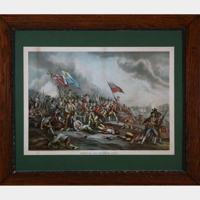 Five Victorian Lithographs of Battle Scenes, 19th century
