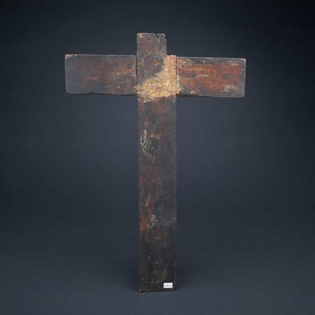 Spanish Colonial Polychromed Crucifix, 18th century or earlier