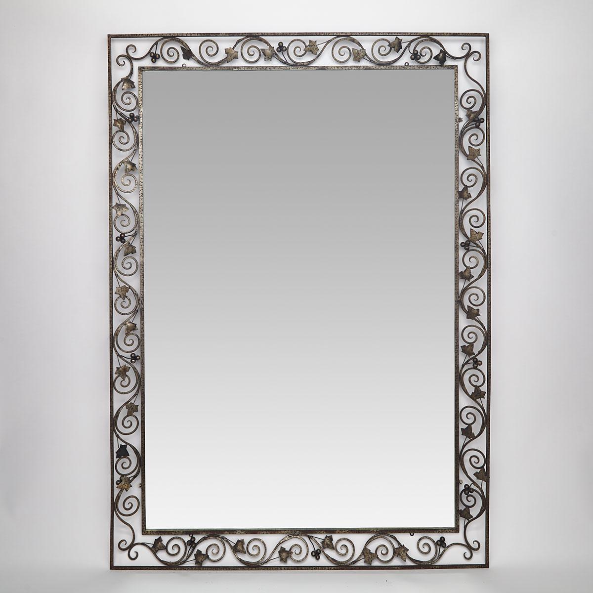 Large Wrought Iron Mirror, early-mid 20th century