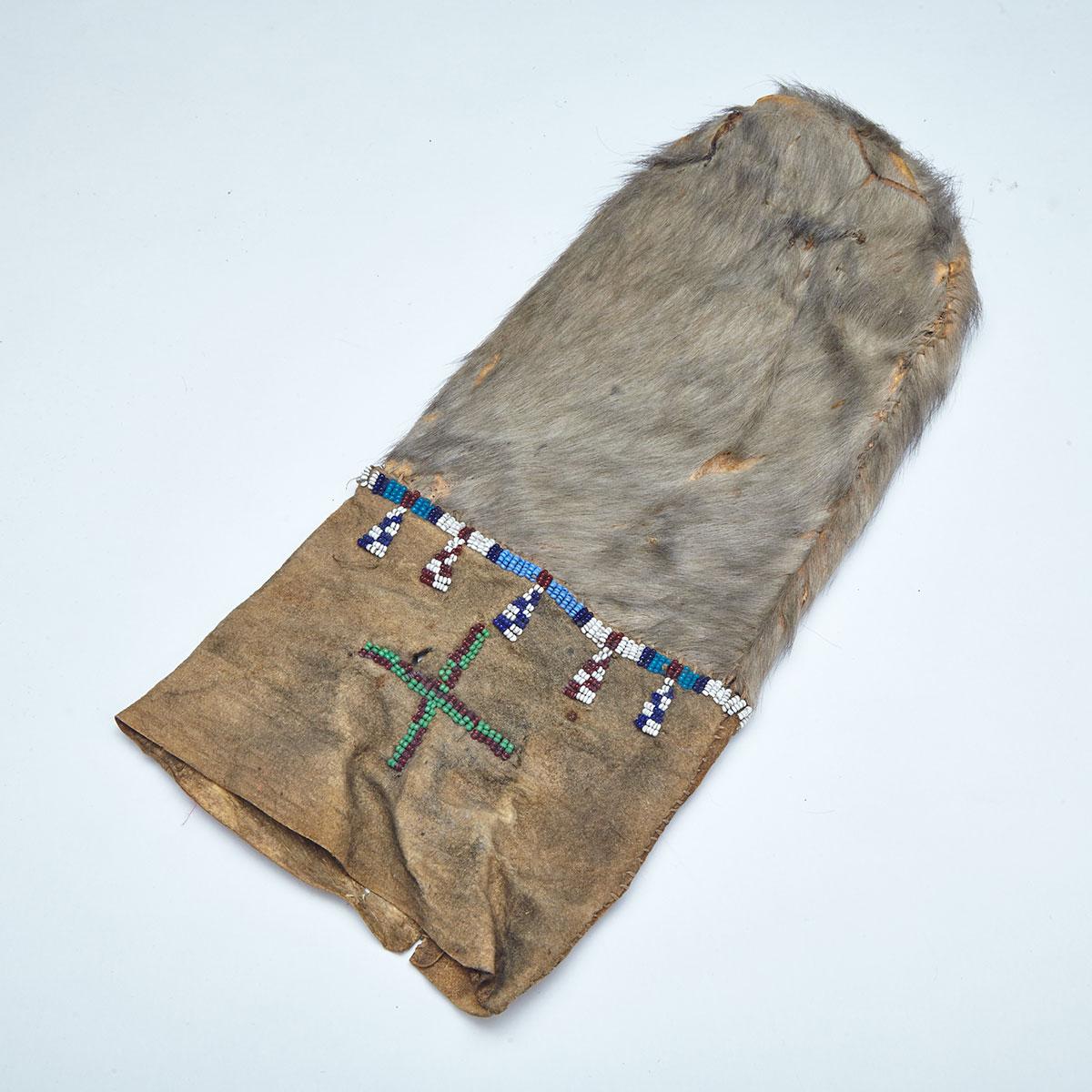 Inuit Beaded Sealskin Pouch, 19th century