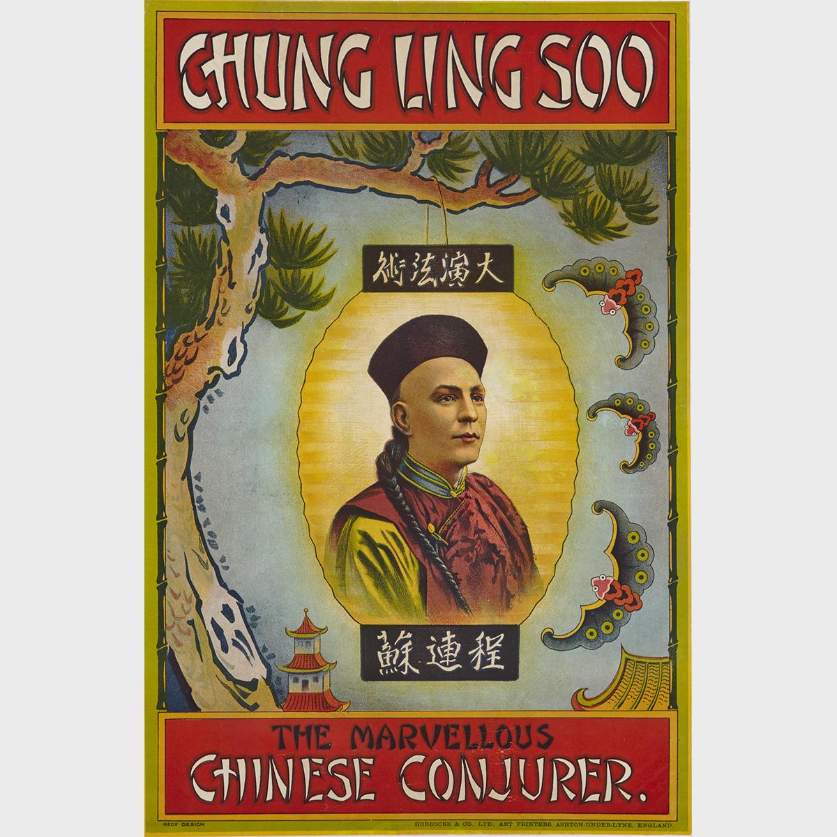 Chung Ling Soo English Chromolithograph Advertising Poster, c.1910