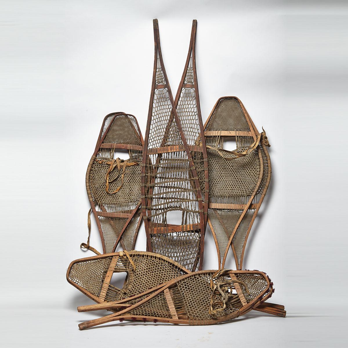 Five Pairs of Snow Shoes, 18th or 19th century or earlier