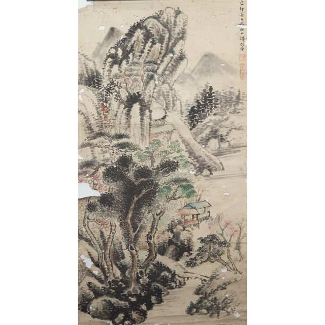 Four Chinese School Paintings, 20th Century