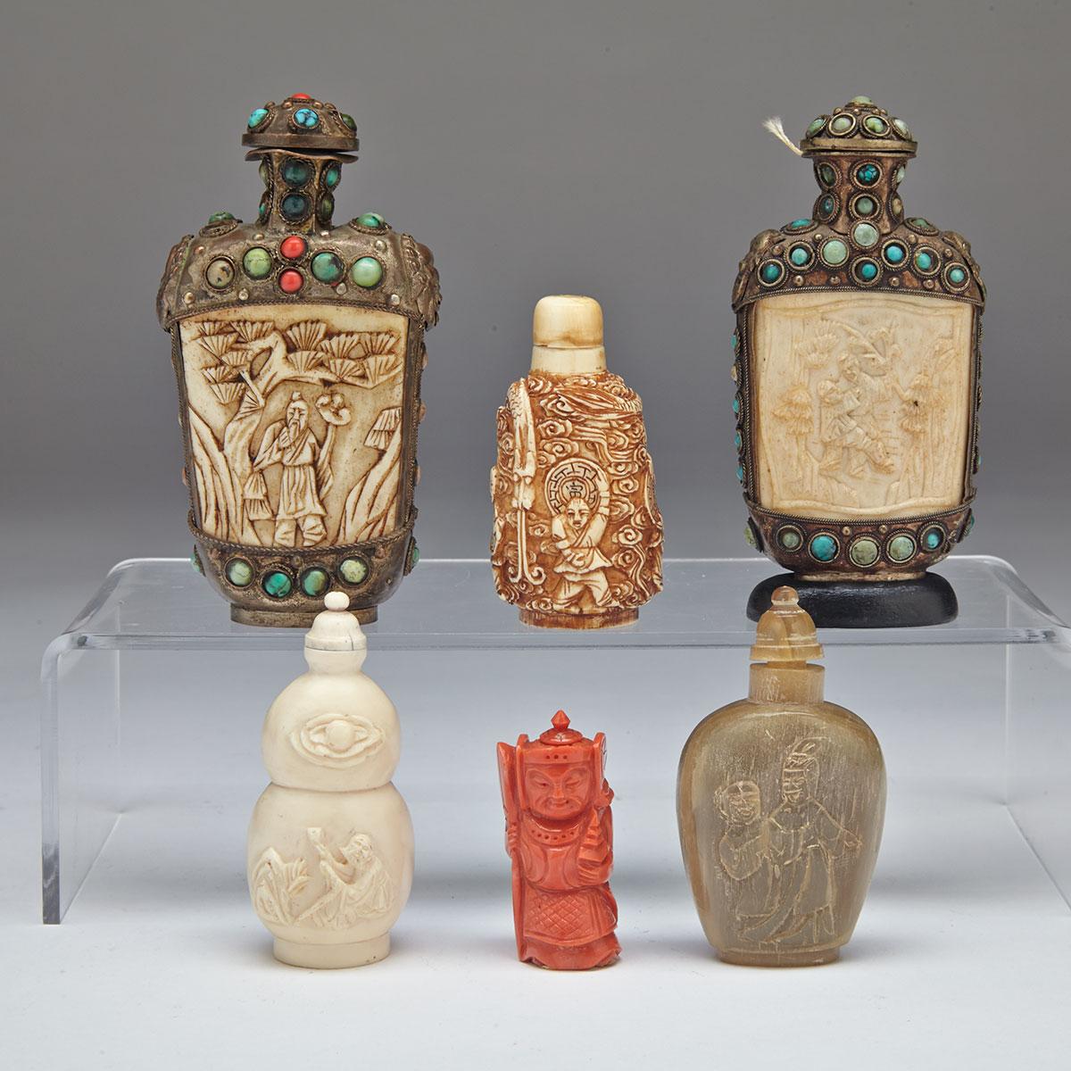 Group  of Five Snuff Bottles