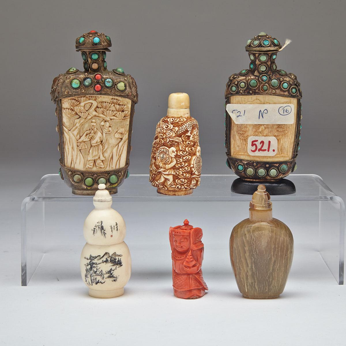 Group  of Five Snuff Bottles
