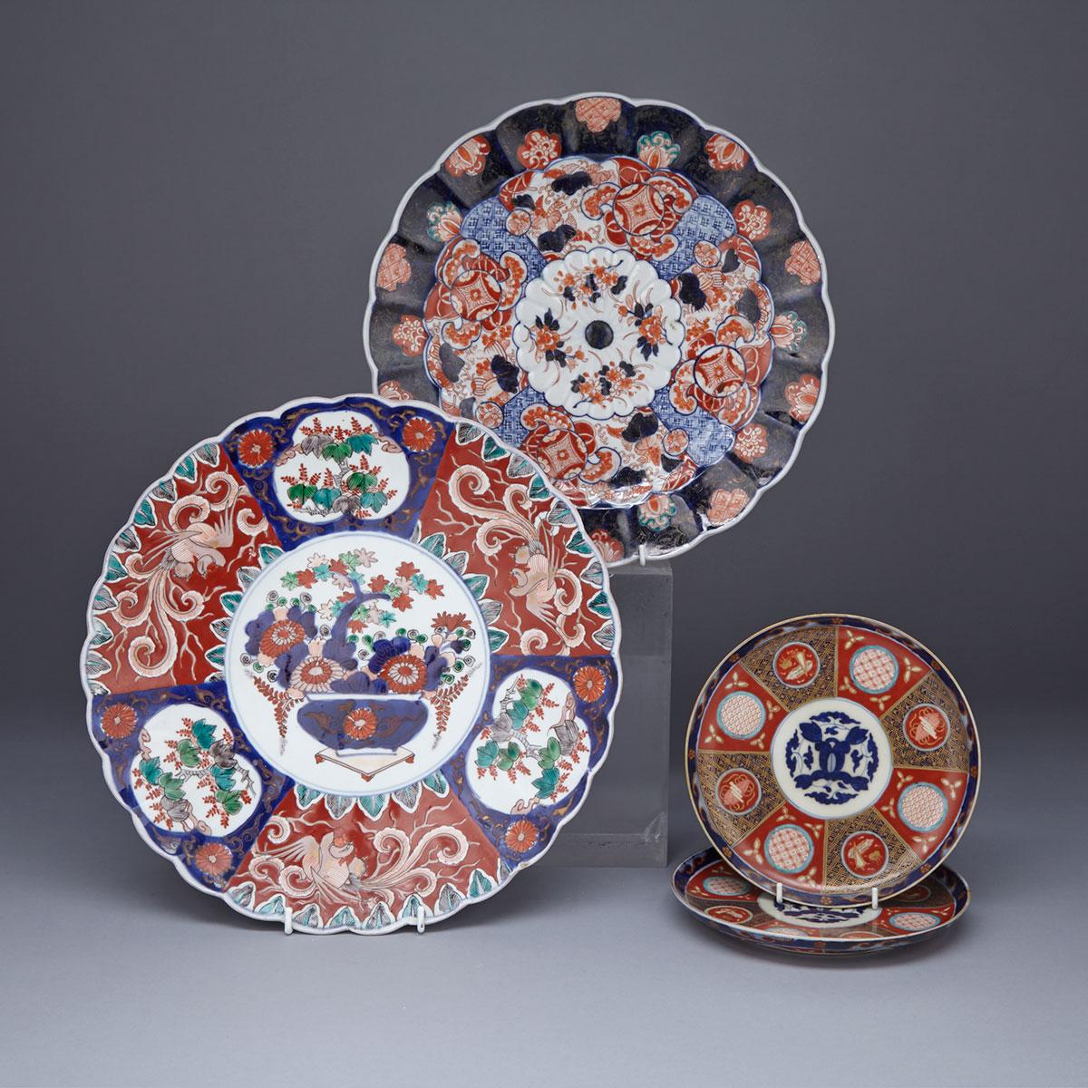 Two Large Imari Chargers, 19th Century