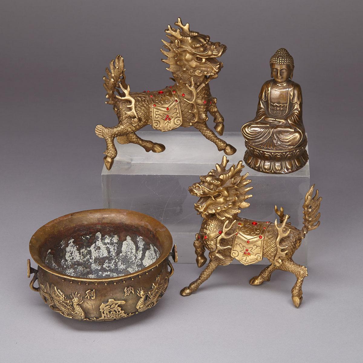 Four Bronze Items, Tibet/China 