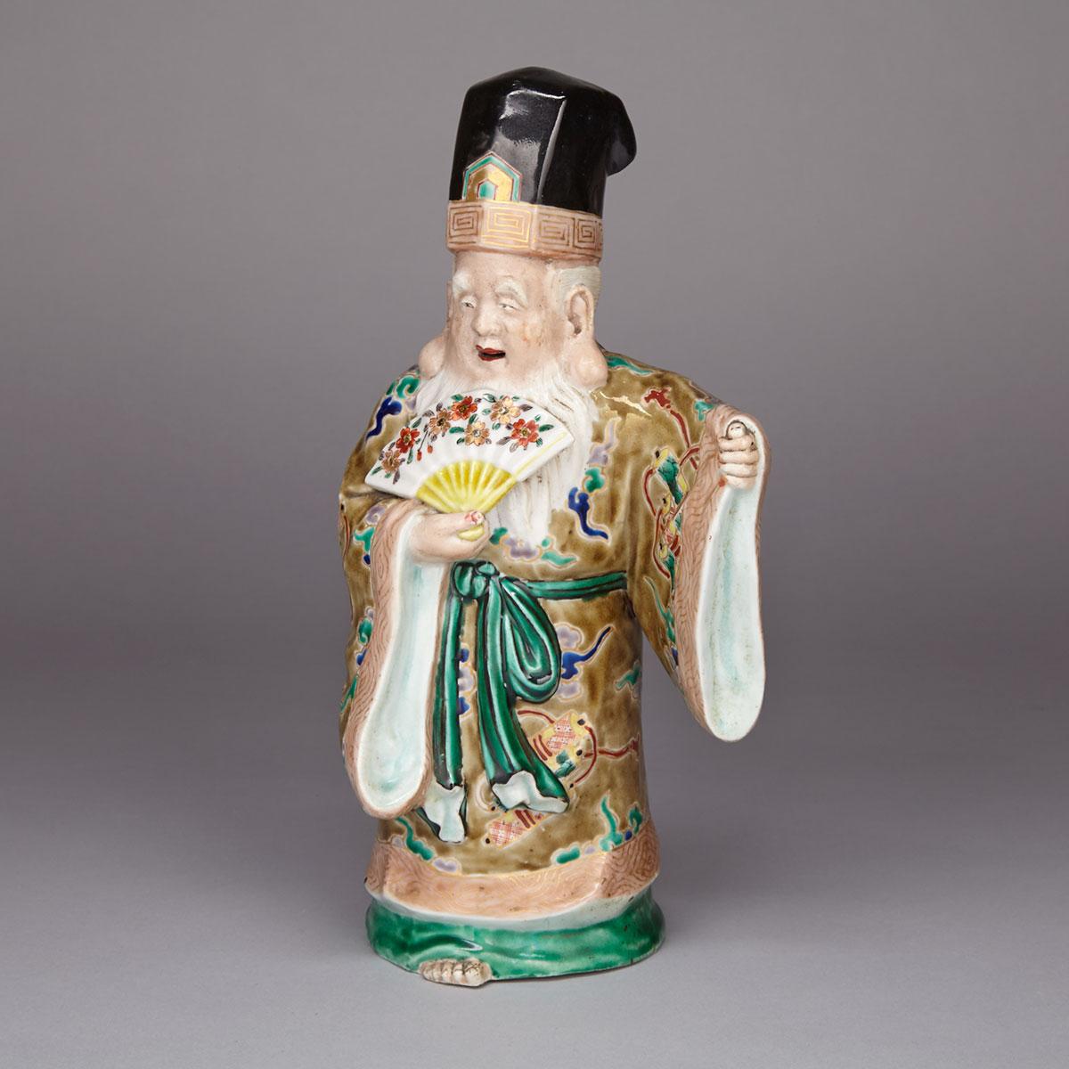 Ko-Kutani Style Figure of an Immortal, Meiji Period