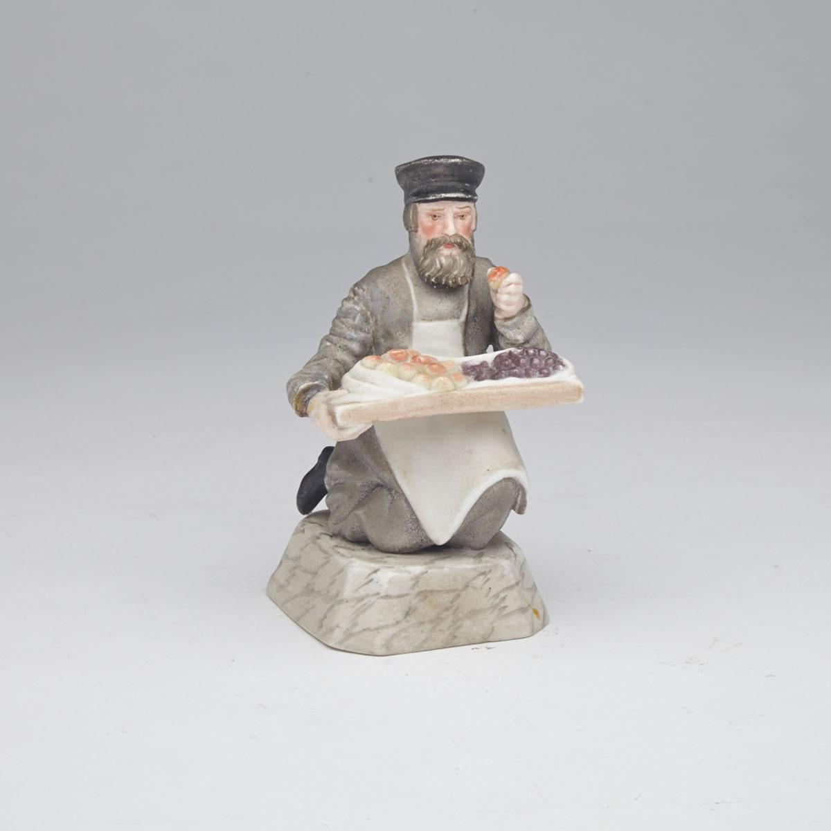 Gardner Biscuit Figure of a Fruit Seller, late 19th century