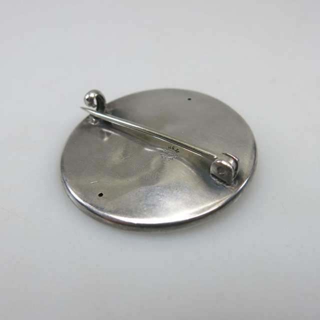 Unger Brothers Sterling Silver Circular Brooch