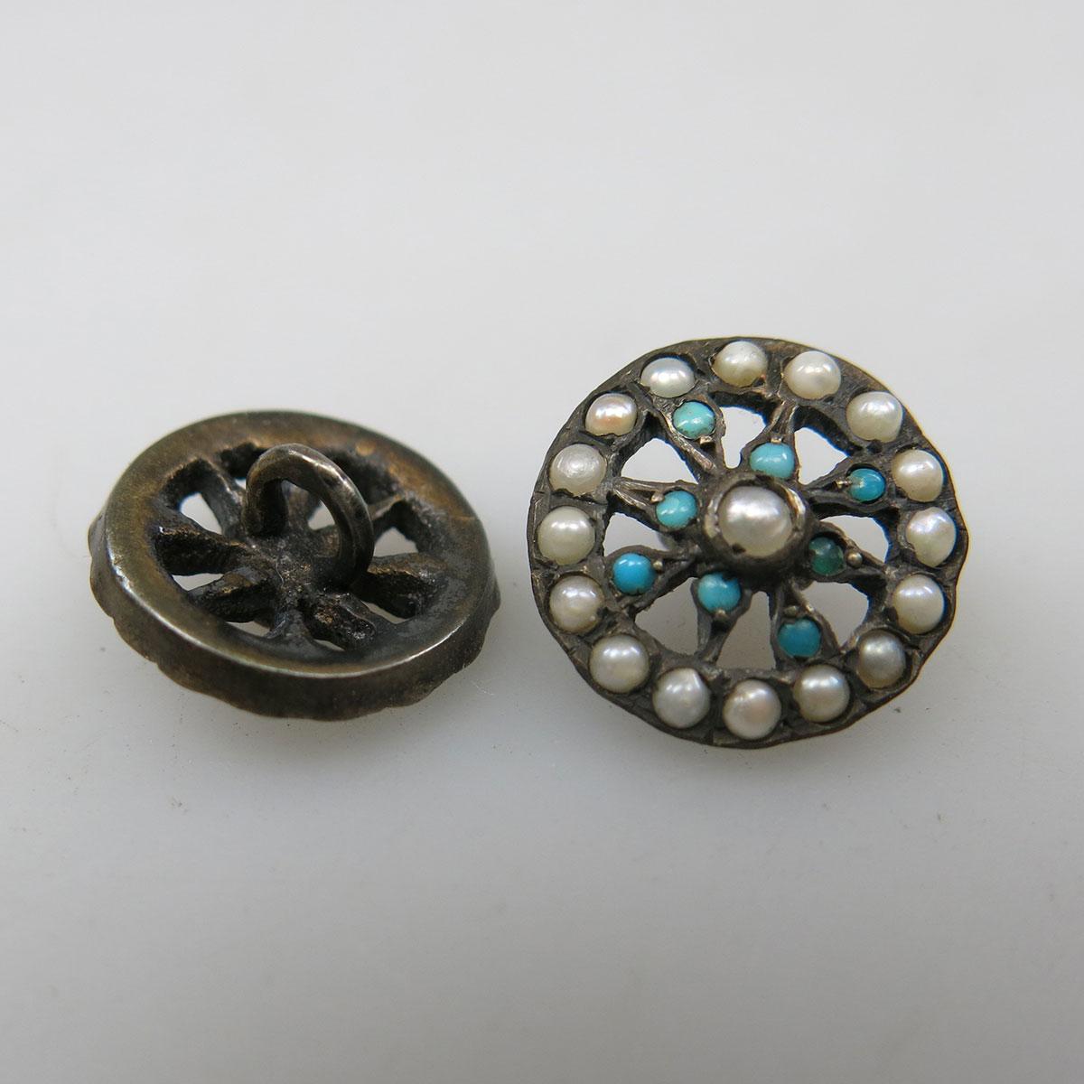 Set Of 6 Silver Buttons