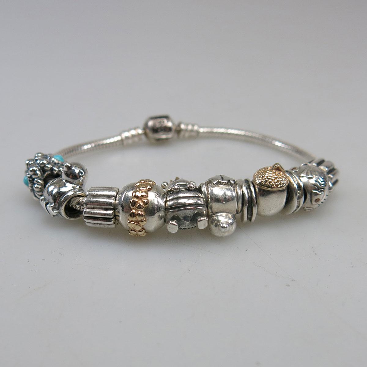 Pandora Sterling Silver Charm Bracelet