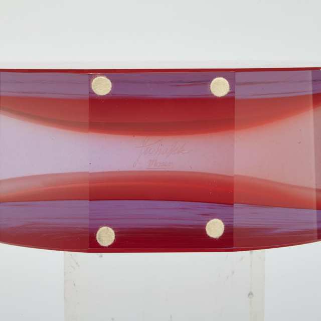 Jiri Suhajek (Czech, b.1943) for Moser, Three ‘Rainbow’ Glass Vases, c.2005