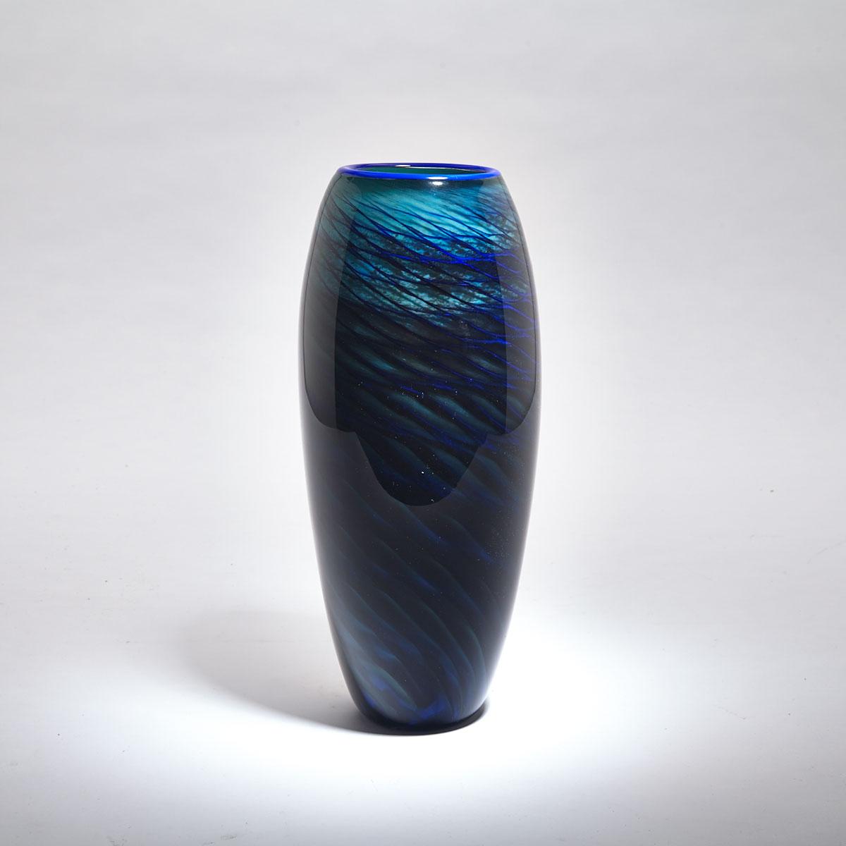Joseph Pagano (American, b.1965), Internally Decorated Glass Vase, 1990