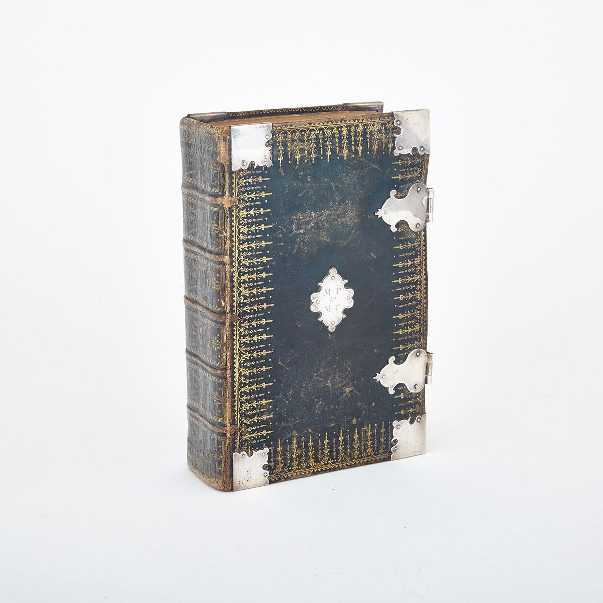 George II Silver Mounted BOOK OF COMMON PRAYER, AND ADMINISTRATION OF THE SACRAMENTS, AND OTHER RITES AND CEREMONIES OF THE CHURCH, ACCORDING TO THE USE OF THE CHURCH OF ENGLAND; TOGETHER WITH THE PSALTER OR PSALMS OF DAVID, POINTED AS THEY ARE TO BE SUNG OR SAID IN CHURCHES, LONDON, 1759