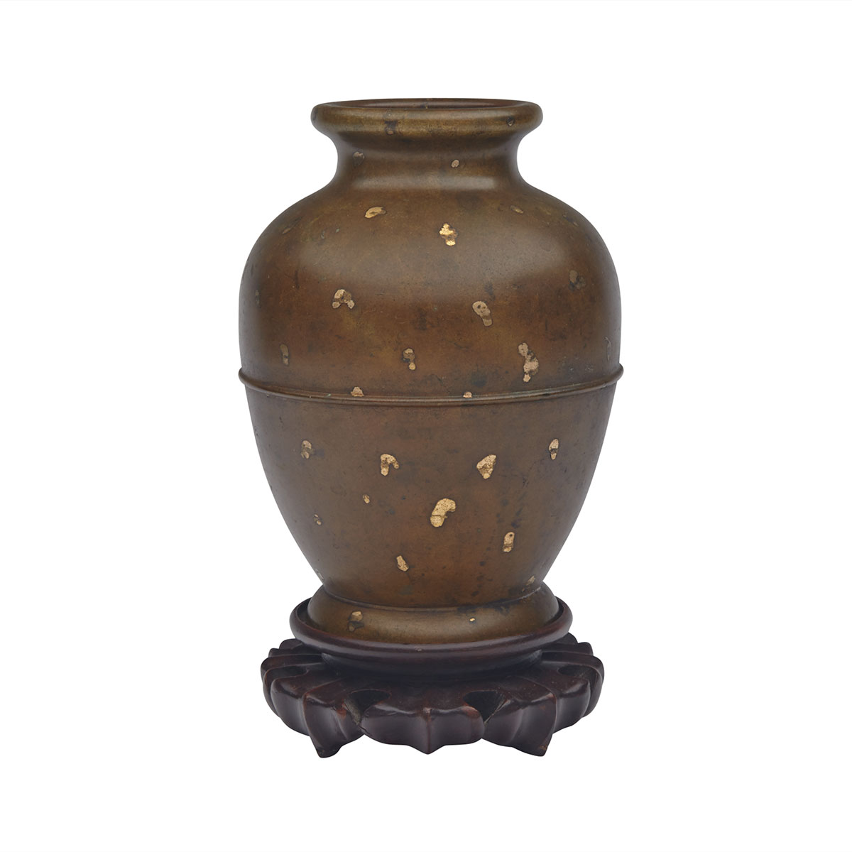 Bronze Gold-Splashed Bronze Jar, 17th/18th Century