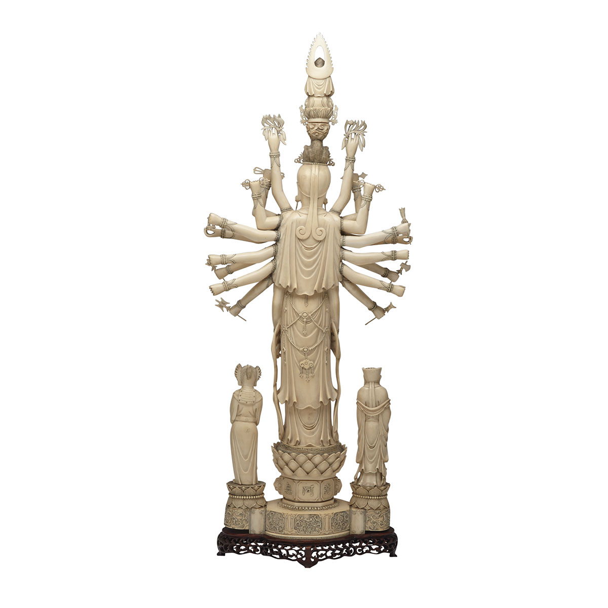 Massive Ivory Carved Figure of Guanyin, Circa 1940’s