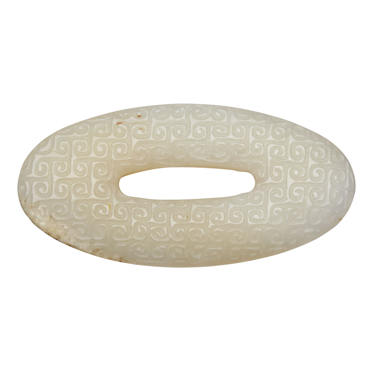 White Jade Carved Disc