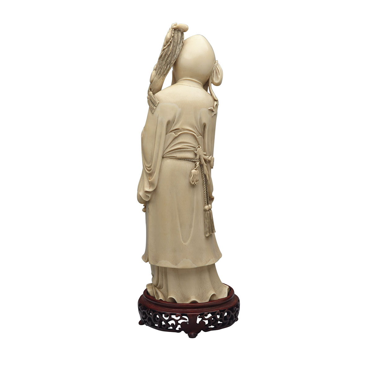 Large Ivory Carved Figure of Shoulao, Circa 1940’s