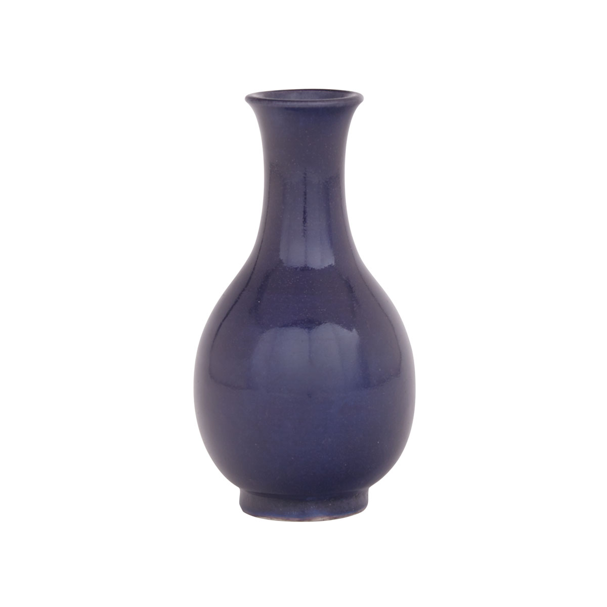 Sacrificial Blue Glazed Bottle Vase, 18th Century