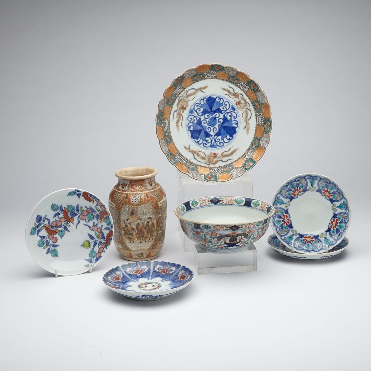 Group of Six Imari Porcelain Wares