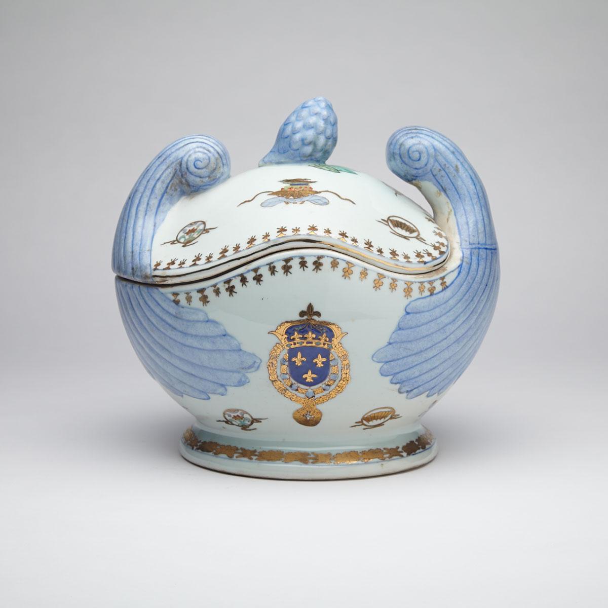 Export Armorial Soup Tureen and Cover