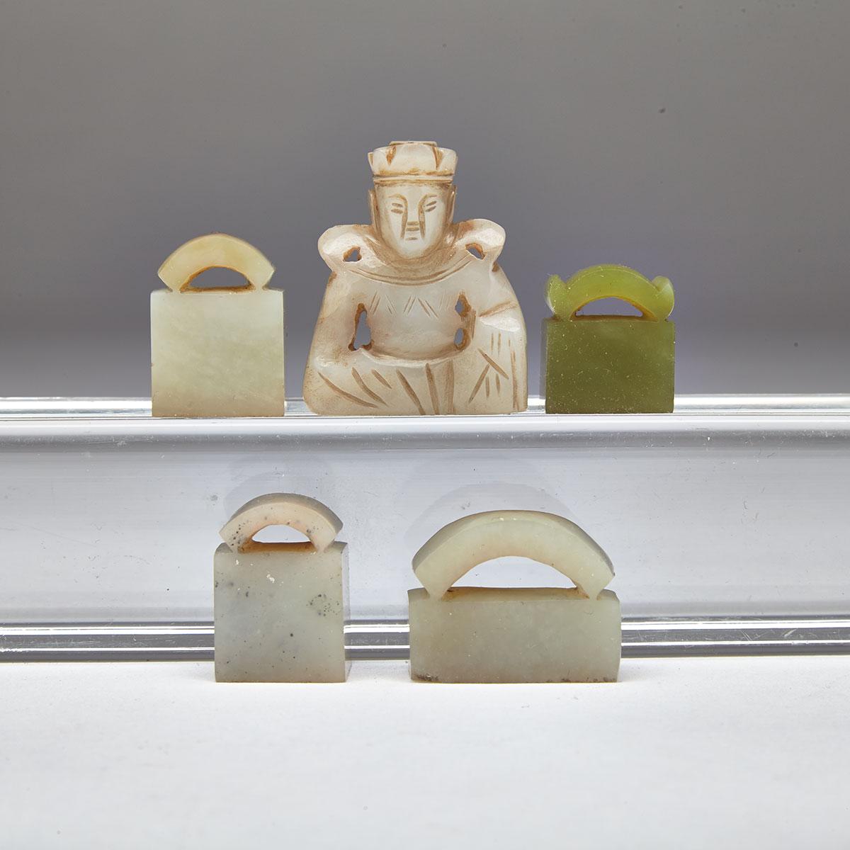 Four Miniature Jade Seals