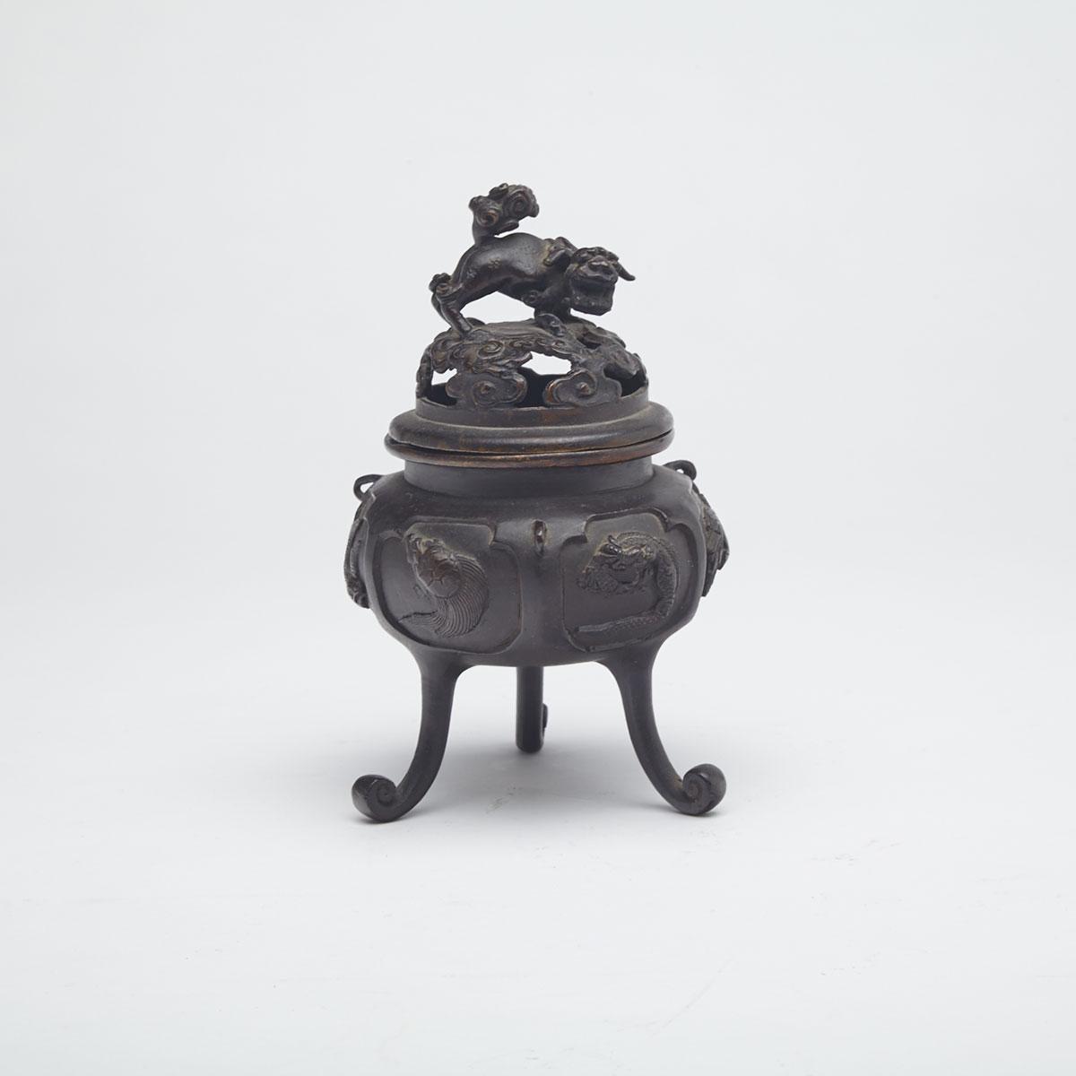 Bronze Tripod Censer, Meiji Period, Circa 1900