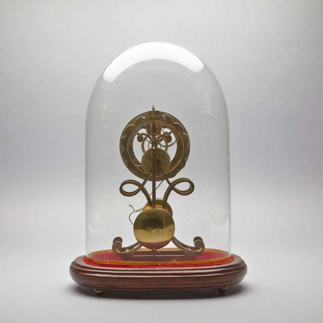 Victorian Brass Skeleton Clock, G.R. TAYLOR, SUNDERLAND, 19th century