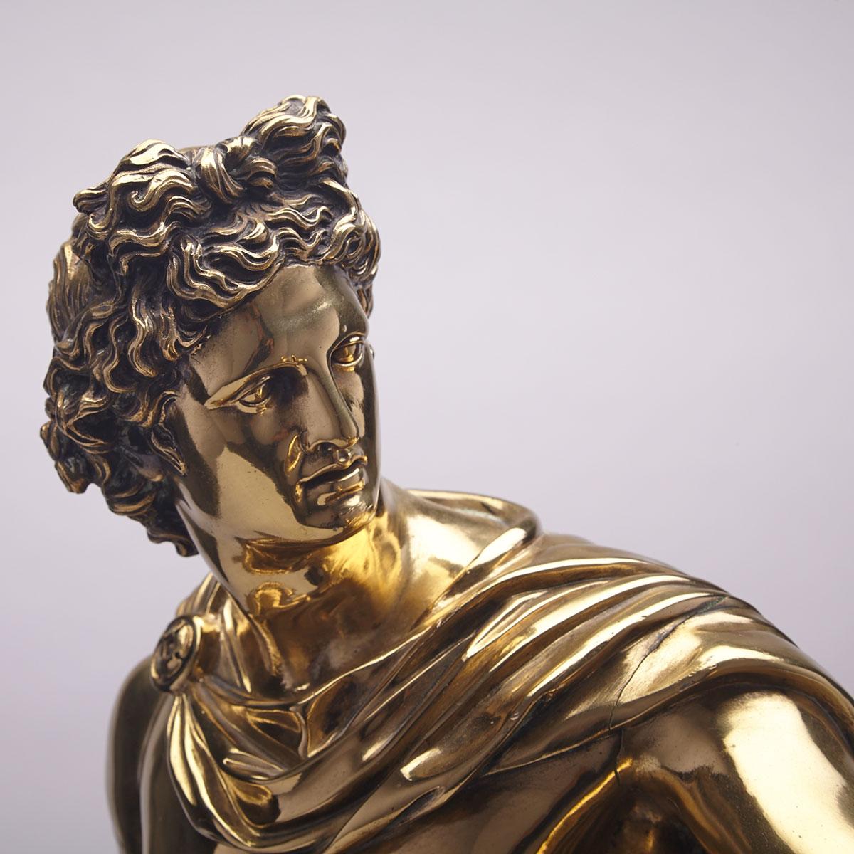 Italian Polished Bronze Model of the Apollo Belvedere, 19th century