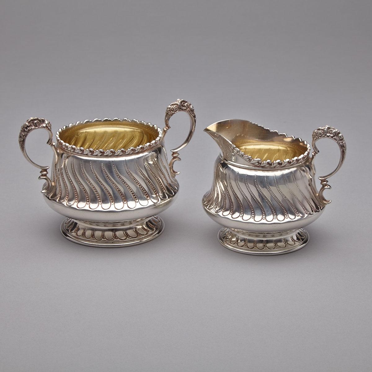 American Silver Cream Jug and Sugar Basin, Tiffany & Co., New York, N.Y., c.1900