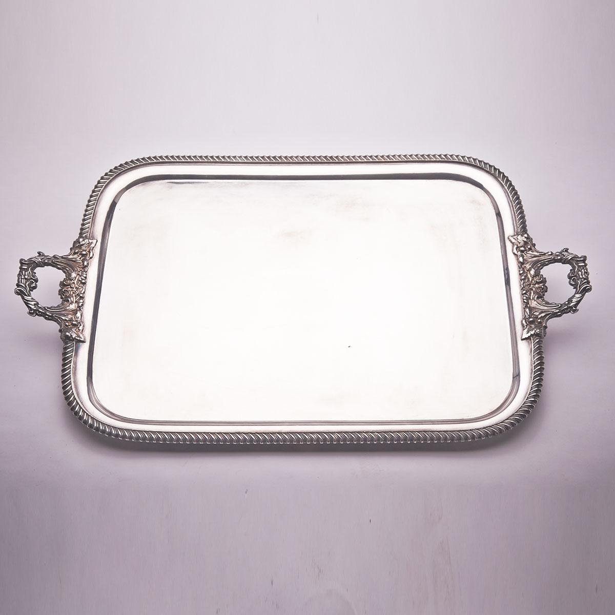 Old Sheffield Plate Large Two-Handled Serving Tray, c.1820