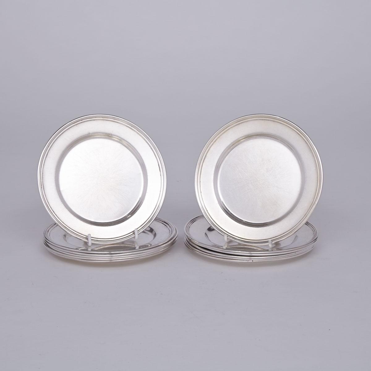 Twelve American Silver Side Plates, International Silver Co., Meriden, Ct., 20th century