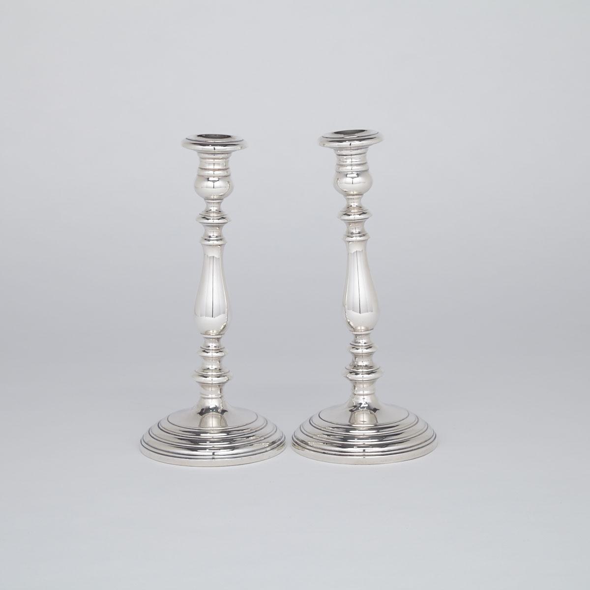 Pair of American Silver Candlesticks, Gorham Mfg. Co., Providence, R.I., 20th Century