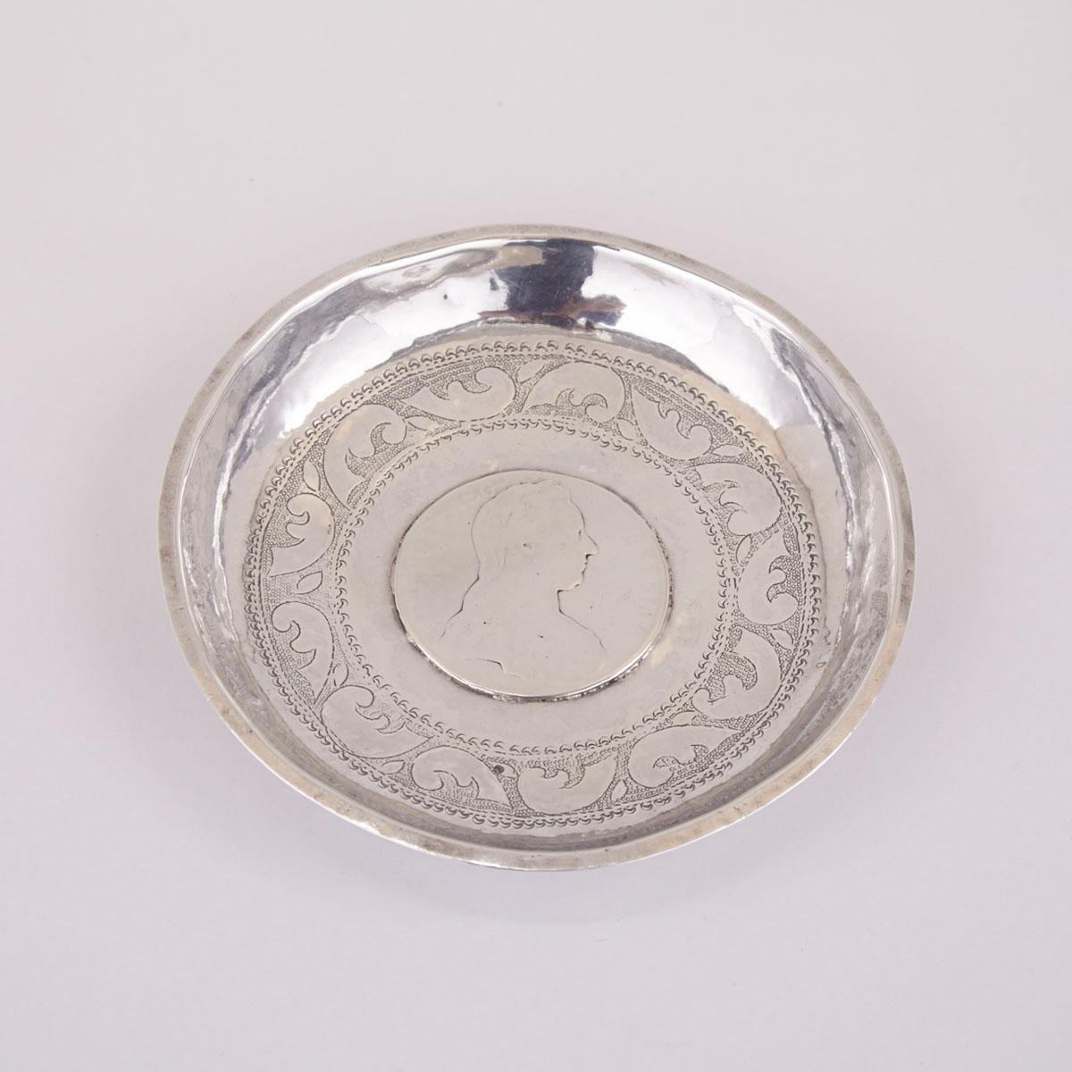 Continental Silver Small Circular Dish, 19th century