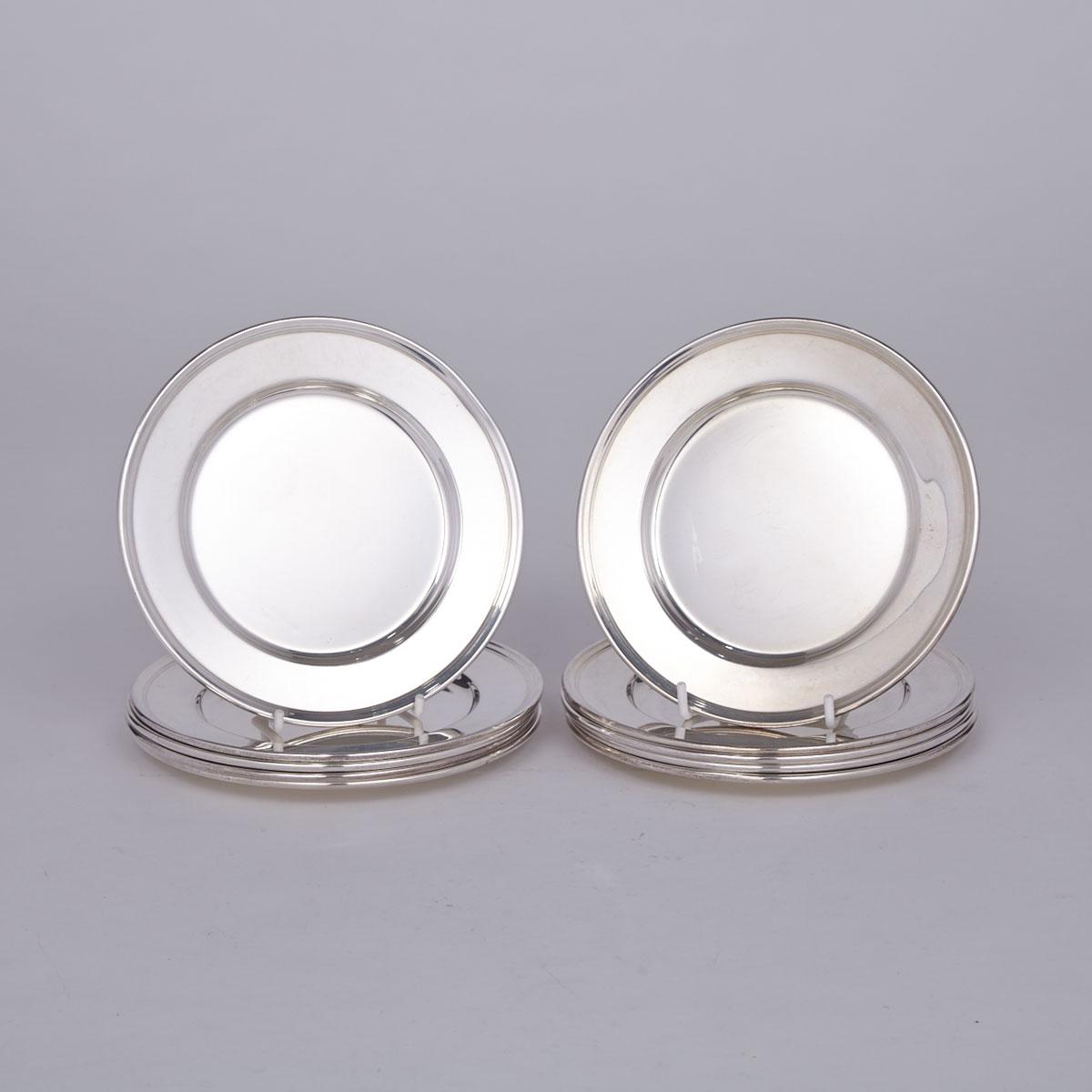 Ten American Silver Side Plates, Wallace Silversmiths, Wallingford, Ct., 20th century