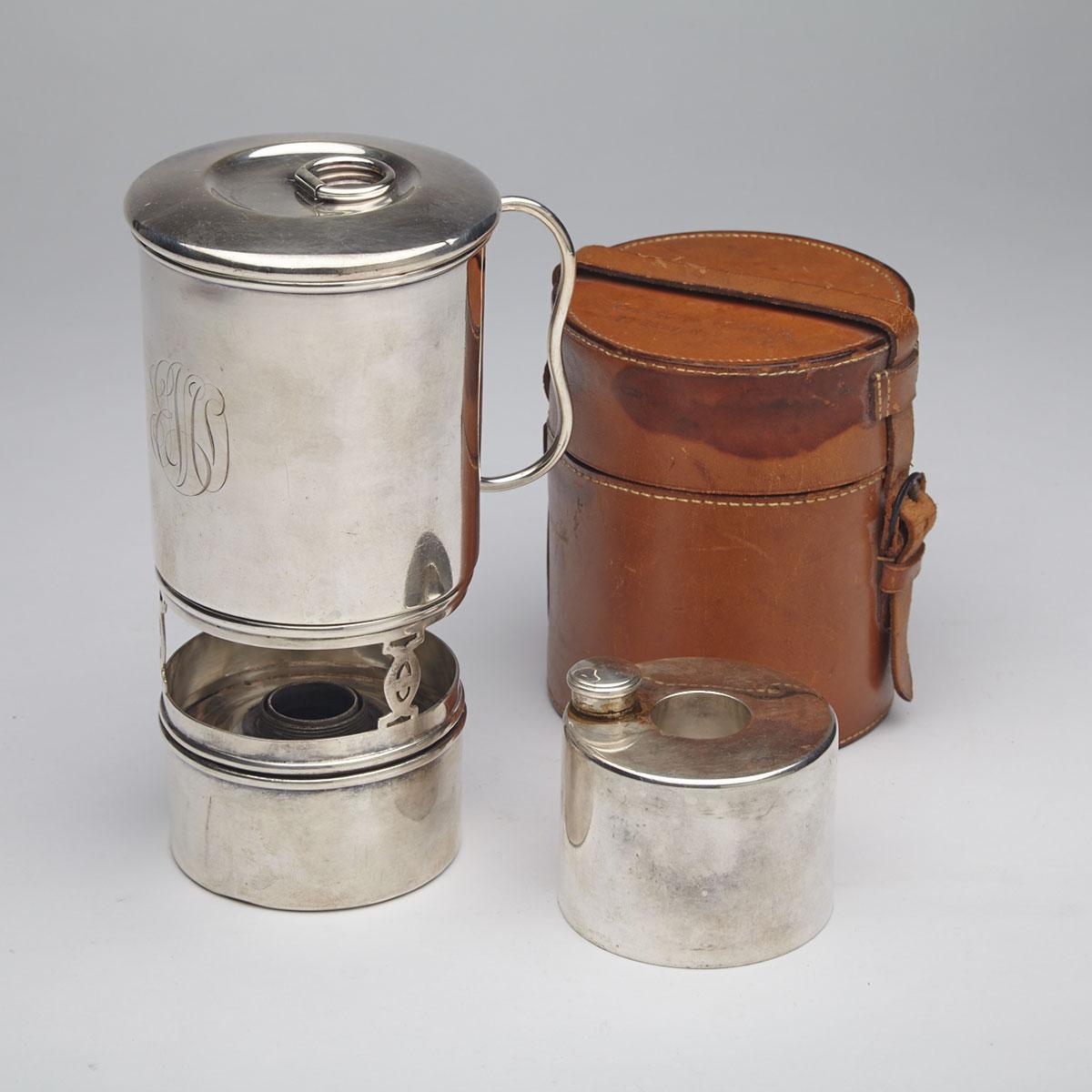Tiffany & Co. Silver Plated Travel mug set, early 20th century