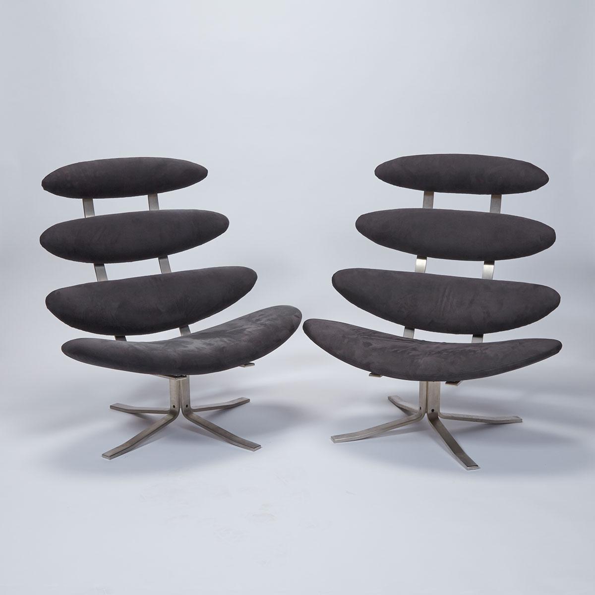 Pair of Corona Chairs after Poul Volther