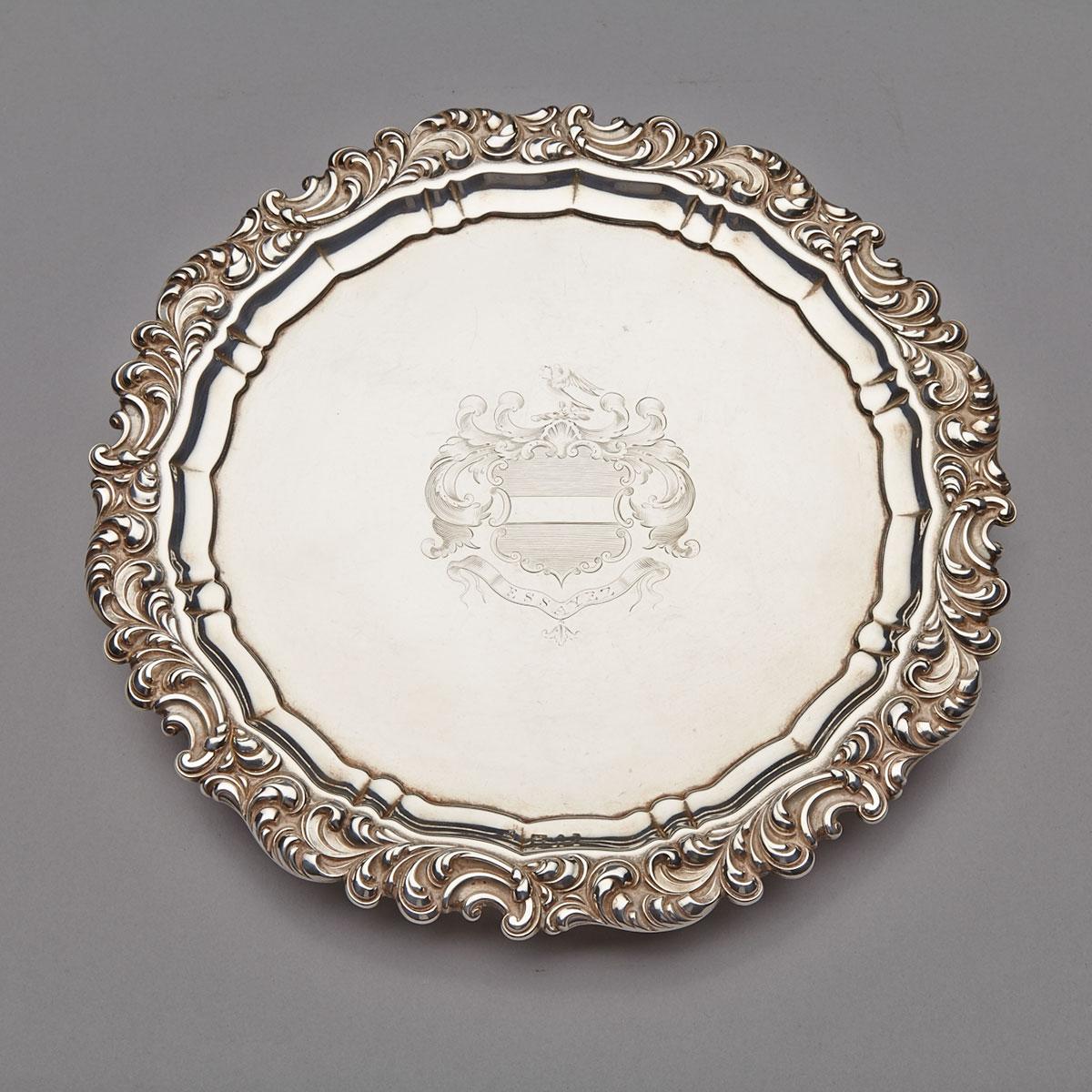 Late Georgian Silver Circular Salver, Sheffield, c.1830