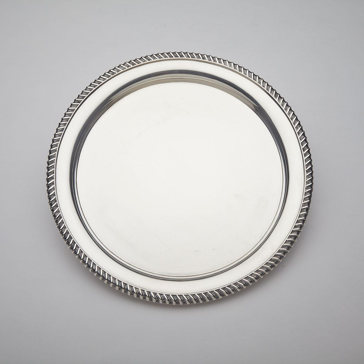 Canadian Silver Circular Waiter, Henry Birks & Sons, Montreal, Que., 1933