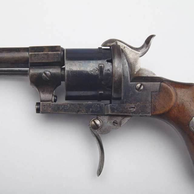 Belgian Le Faucheux Pinfire Pocket Revolver, 19th century